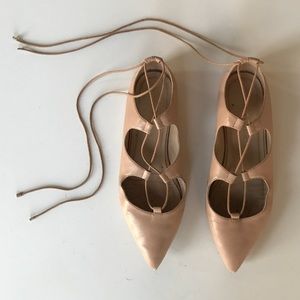 Loeffler Randall Ambra Lace Up Ballerina Flats